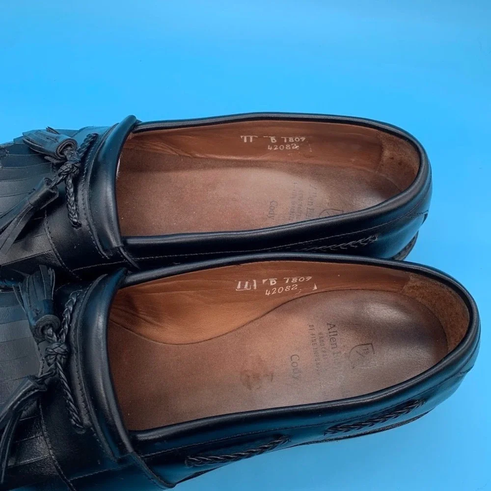 Allen Edmonds Cody Mens Size 11 B Black‎ Leather Tassel Loafers Dress Shoes 1809